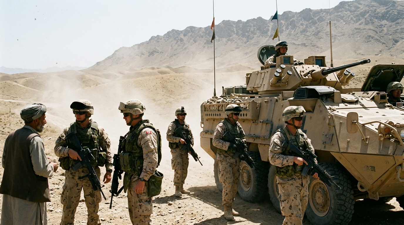 Canadian Patrol with LAV III in Kandahar