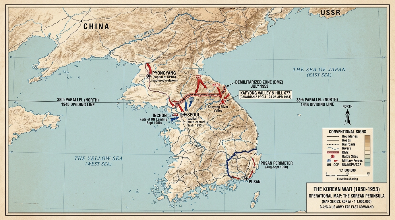 Korean War Military Map