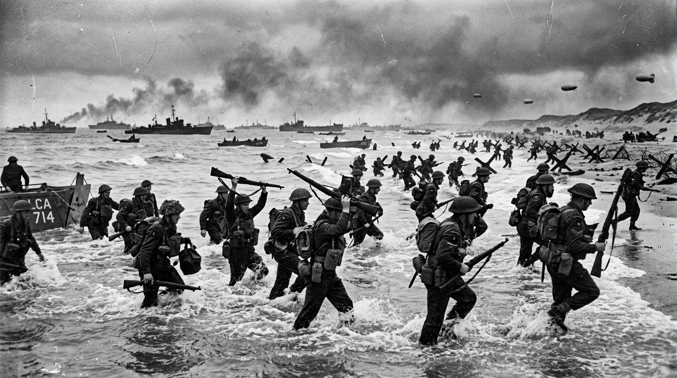 Canadians Storming Juno Beach